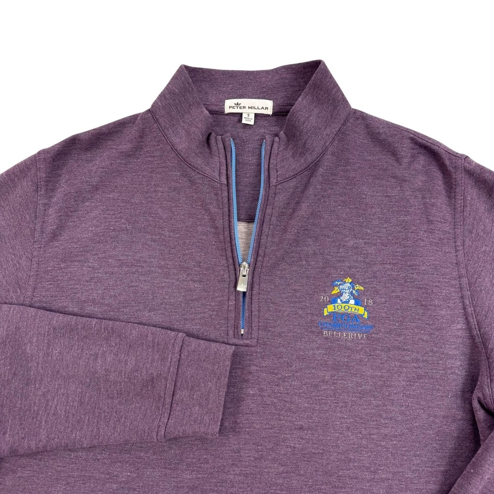 Peter Millar 2018 PGA Championship Bellerive Sweater Mens Small Purple Golf
